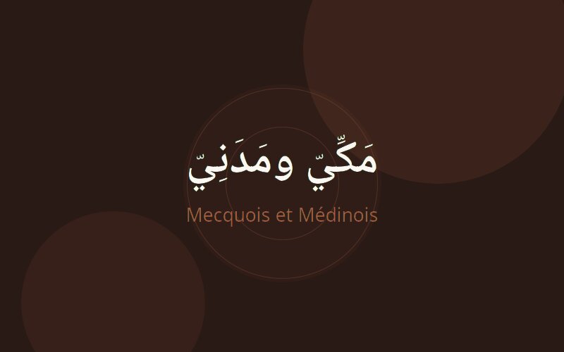 Comprendre la différence entre sourates mecquoises et médinoises